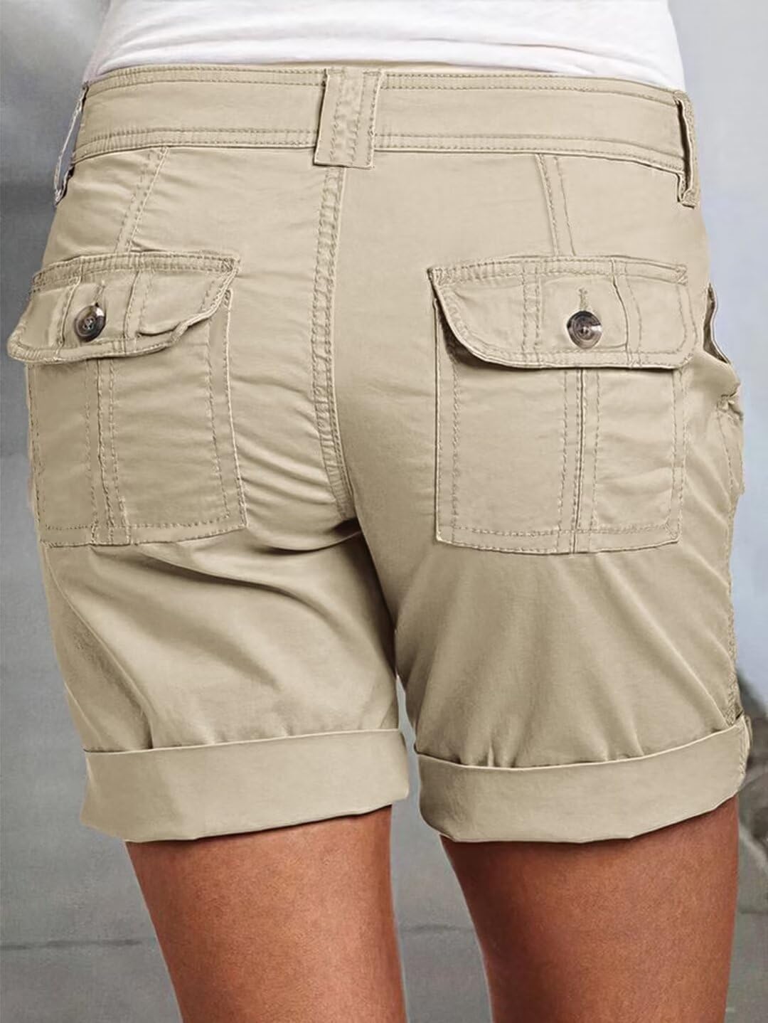 Flamingals Women's Cargo Shorts Trendy Low Waist Summer Hiking Shorts with Flat Pocket - Image 6