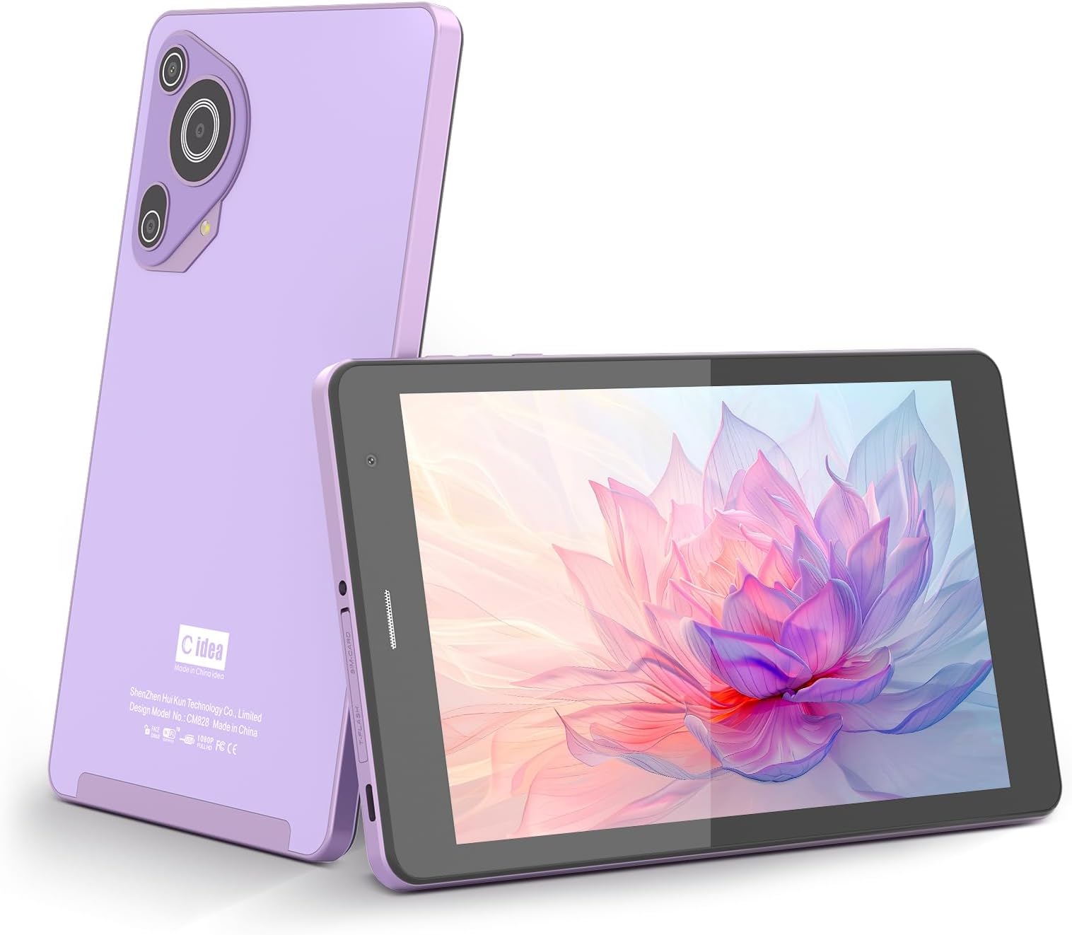 C idea 8 inch Tablet, Android 13.0 Tablet with SIM Card Slot Wifi/5G LTE 8GB RAM,512GB ROM Storage Dual 5MP+8MP Camera HD IPS Display, CM828 (Purple)