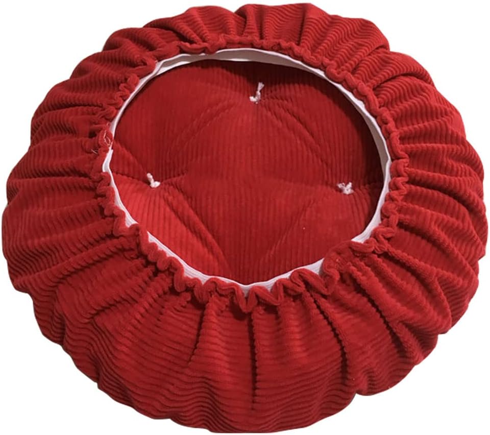 LEXFORT Round Bar Stool Cushion Corduroy Fabric and Thick