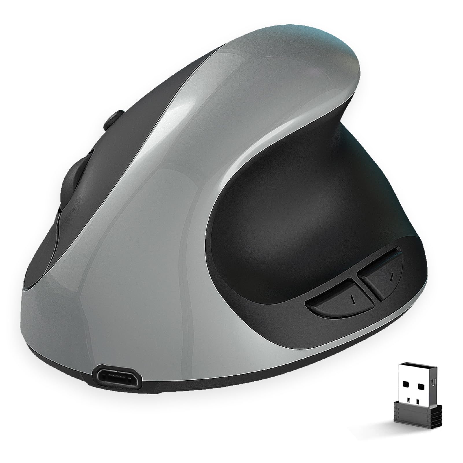 Mooi Gevormde Blauwe Computermuis Met Een Modern En Ergonomisch Design En Ergonomie Als Draadloze Muis Op Een Aparte Witte Achtergrond