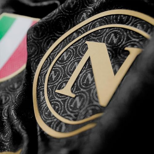 SSC NAPOLI Camiseta de competición, EA7, Escudo Tricolor, Tejido técnico Dry Touch, 2023/2024