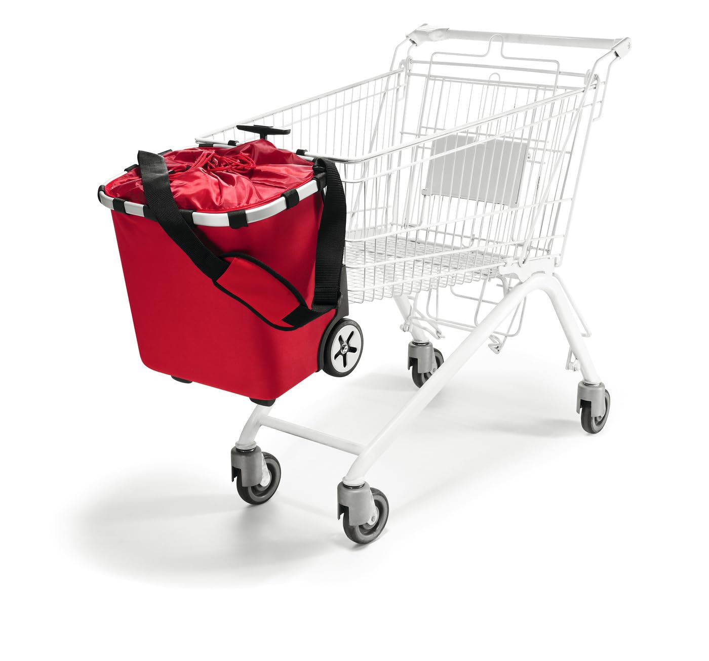 reisenthel carrycruiser in Rot – Tragbarer Einkaufstrolley mit stabilem Aluminiumrahmen… – Ansicht 3