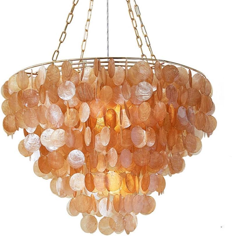 Lustre en cristal de coquillage marron résolvant le manque de luminosité