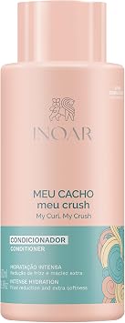 بلسم Inoar MEU Cacho MEU Crush مع الكولاجين النباتي وفيتامين E لترطيب الشعر المجعد وتحديده، 16.9 أونصة
