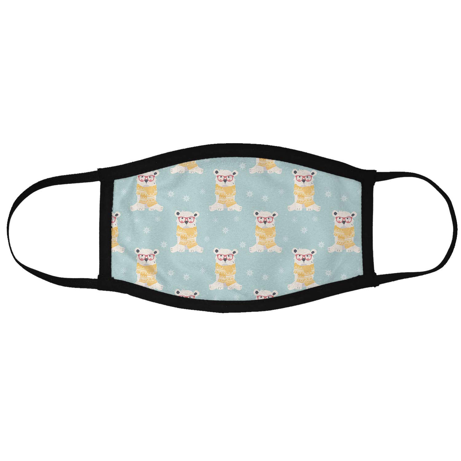 MADANYU Face Mask 3 Layer Printed Reusable Washable Cloth Face Mask - Protects from Dust, Pollen and Pollution - Designer Trendy Unisex - Bears With Scarf