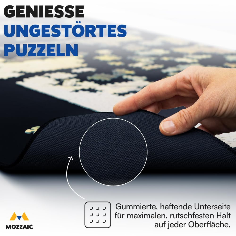 Mozzaic Puzzlematte 3000 Teile – Puzzleunterlage für Puzzle bis 1500/3000 & 5000 Teile – Premium Puzzle Matte für sorgenfreien Spielspaß
