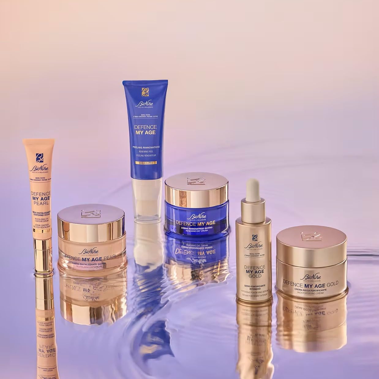 BioNike Defence My Age - Peeling Viso Rinnovatore Antirughe, Effetto Perfezionante in 10 Minuti, Esfoliante con Alfa e Poli-idrossiacidi, Stimola il Rinnovamento Cutaneo, Texture in Gel Fresca, 50ml