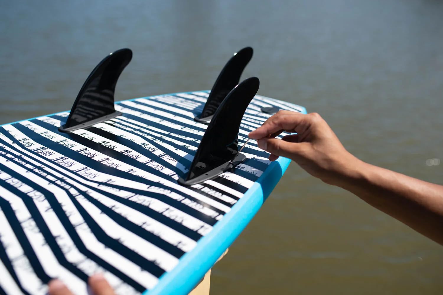 Rock It Surf 3pc Performance Fin Box Soft Surf Board Foam Surfboard Fin Full Set (4.5