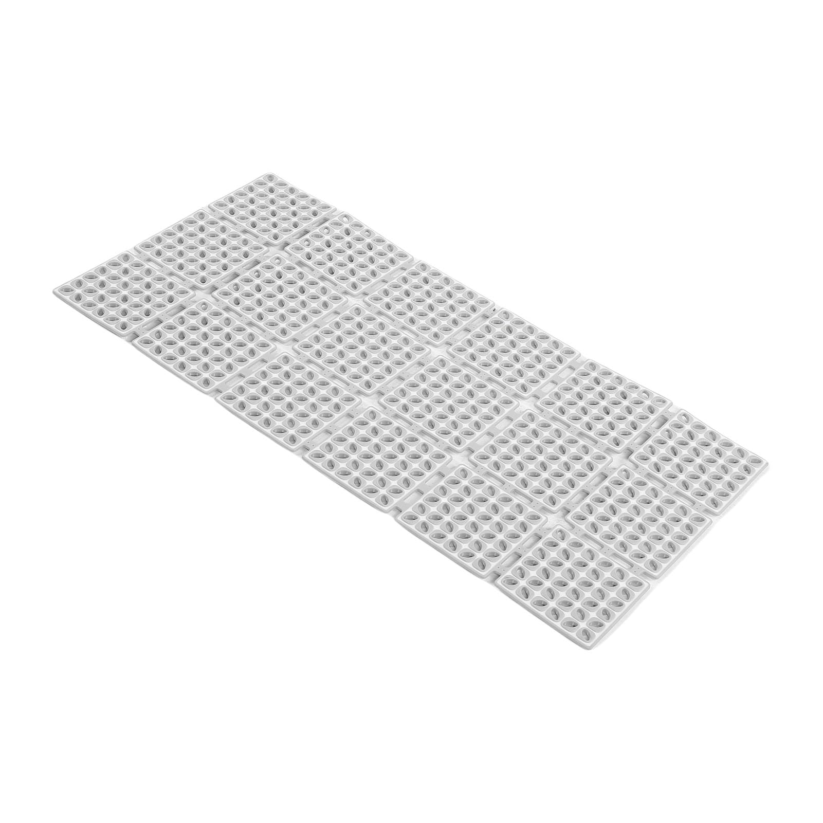 Fyearfly Tappetino bagno antiscivolo TPE 15,75x80 cm Tappetino bagno con fori di scarico Ventose per bagno Doccia Grigio Bianco Tappetino doccia antiscivolo Sicuro Morbido Durevole
