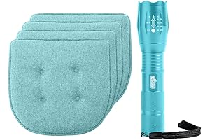 Tufted Gorilla Chair Pads Set of 4 and Tactical Handheld Flashlight