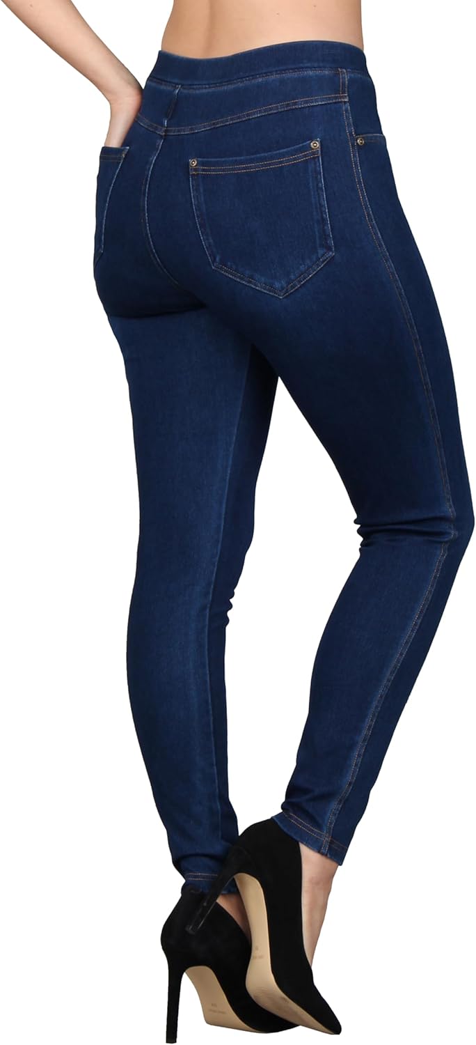Lildy Women's Denim Jeggings, Stretchable Cotton Blend - Image 3