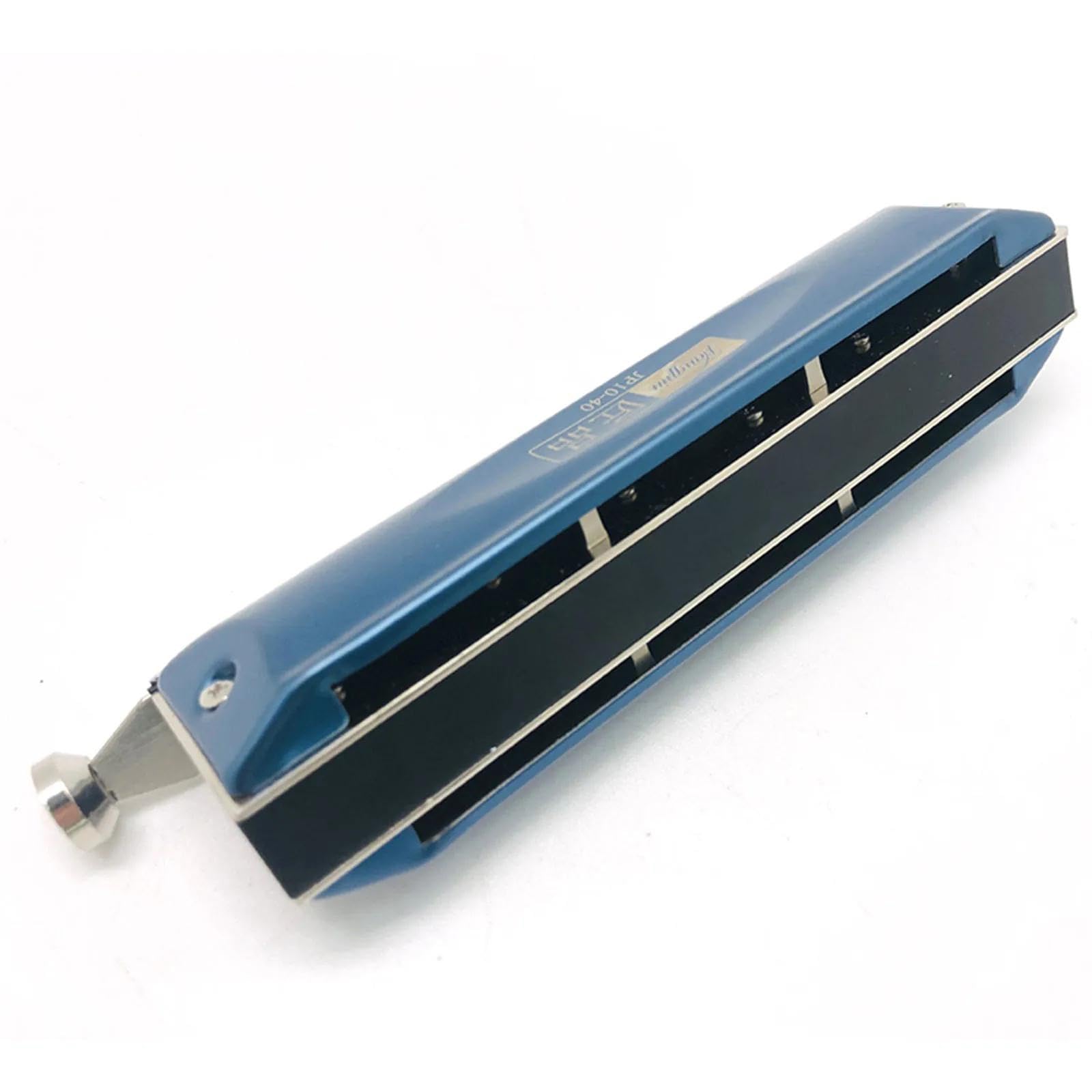 Easttop Fala Blues Harmonica 12-otworowa harmonijka ustna metalowe organy dla początkujących aluminiowy grzebień każdy może zginać z niebieską osłoną