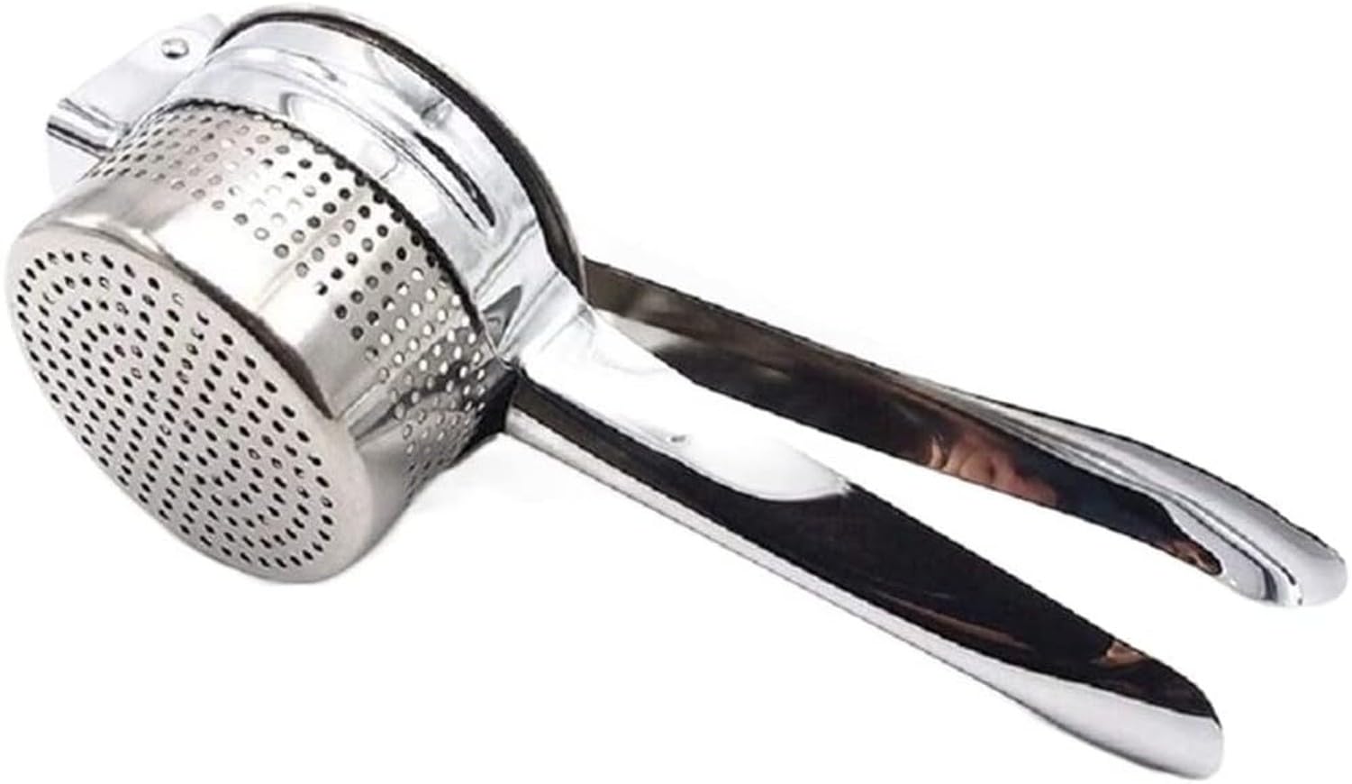 AIEIJJH Stainless Steel Garlic Press Crusher, Ginger Mashed Potato Maker Pumpkin Puree Mincer for Garlic Nuts Seeds Ginger Non-Mess No Flying Cloves Kitchen Tool, Silver, 27.3 * 10.5cm