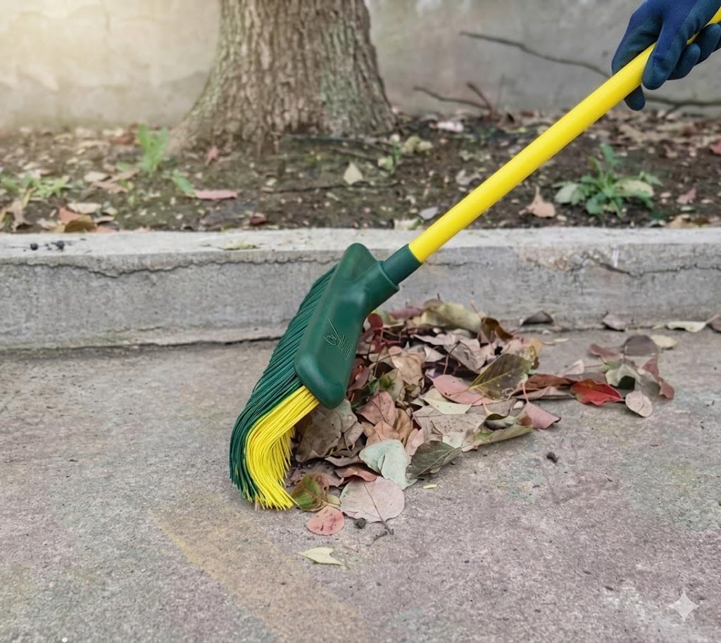 Cepillo Césped Artificial con Palo Extensible, con Mango. Barredora Cesped Sintetico. Escoba o Rastrillo Cesped Sintético con Mango. Ideal Accesorio De Jardin.