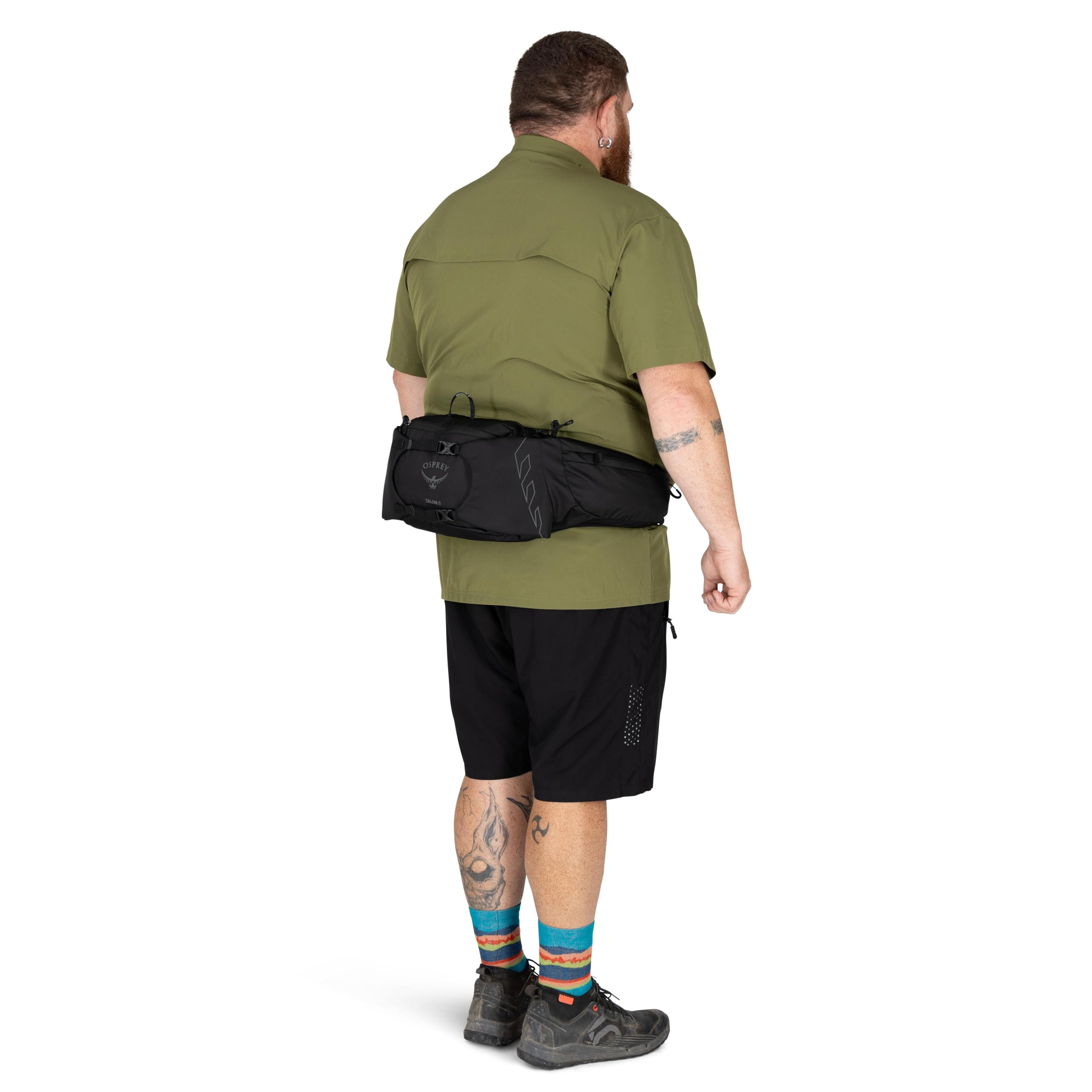 Osprey Talon 6L Herren Lendenwirbel-Wandergürteltasche, Schwarz/Kohlegrau, erweiterte Passform, Schwarz/Kohlegrau, Einheitsgröße, Wandergürteltasche