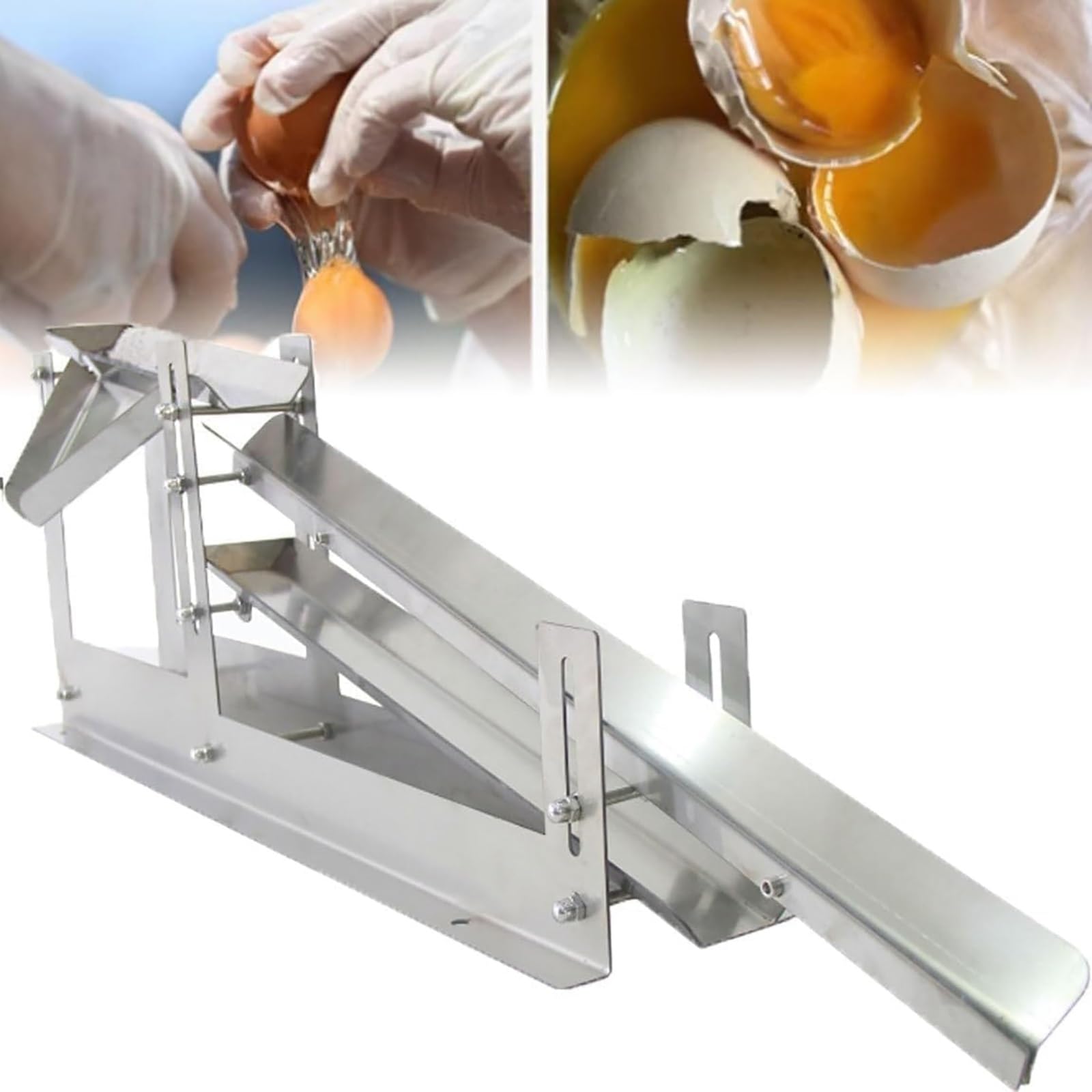 Separatore di tuorlo di pollo, filtro per uova da 500-800 pezzi/h, macchina di separazione in acciaio inossidabile 304 spesso 2 mm, altezza regolabile per uso domestico e cucina