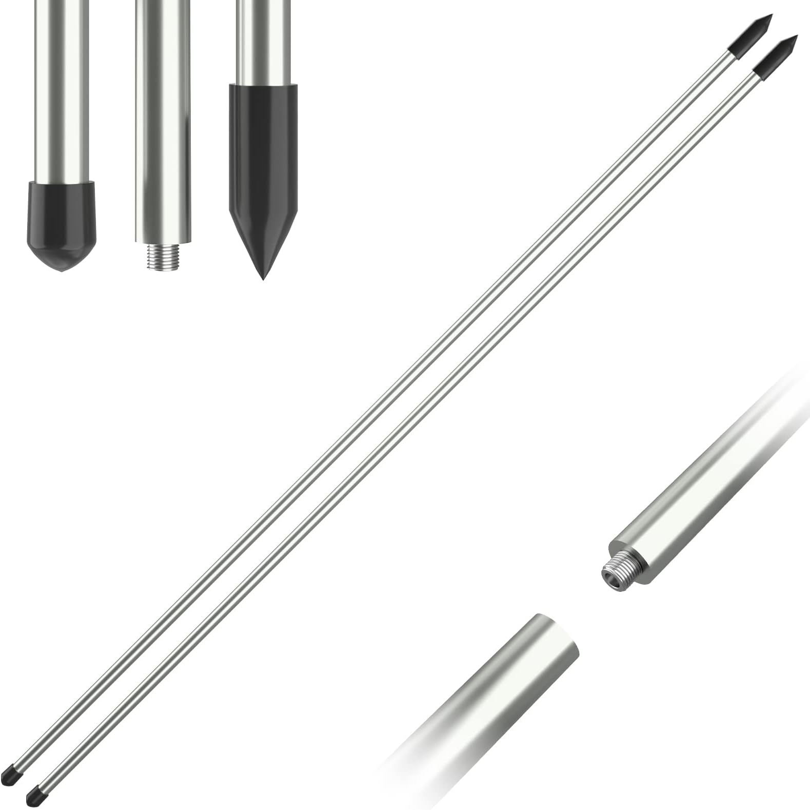 Kamitty Golf Alignment Stick, Aluminum Alloy Alignment Stick 2/3 Packs, 33.5/48 Inches Portable Detachable Golf Training Equipment
