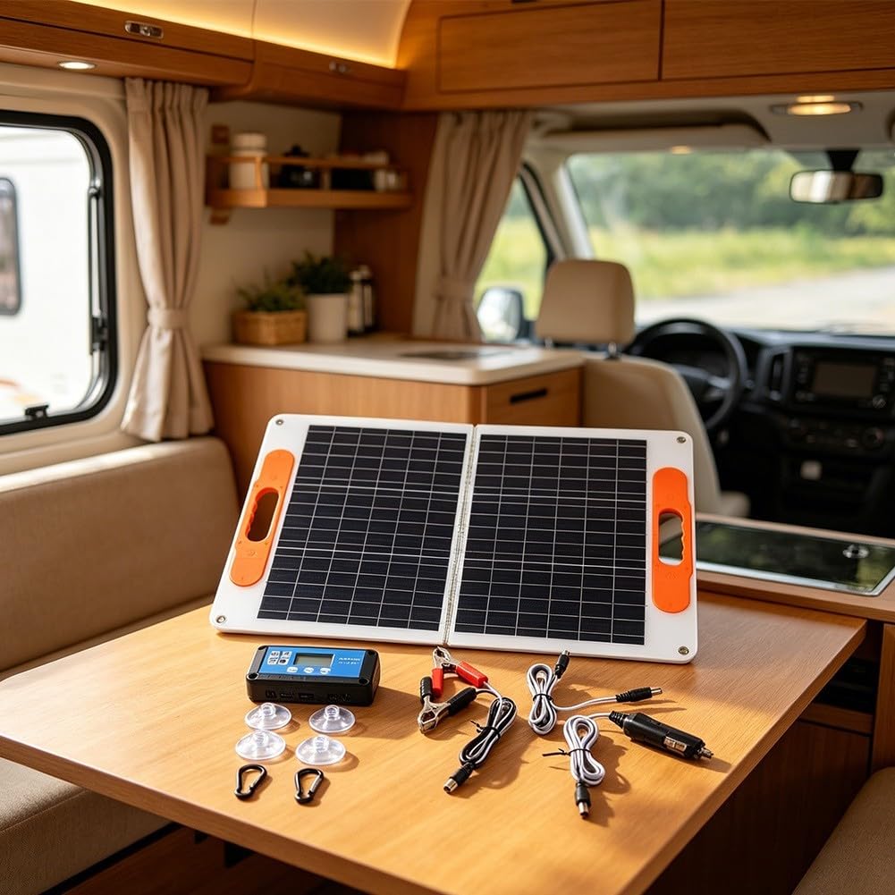 Pannello per solare Pieghevole 80W con Controller 10A Portatile