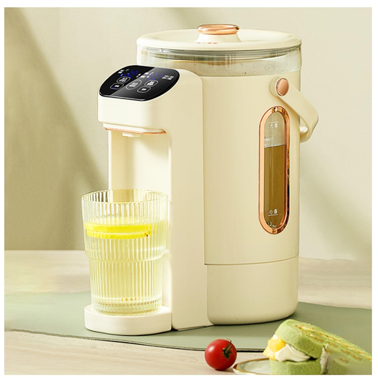 maquina de aguaDispensador de agua integrado inteligente para el hogar, totalmente automático, para hervir agua y conservar el calor, con pantalla de temperatura dual(Color:a)