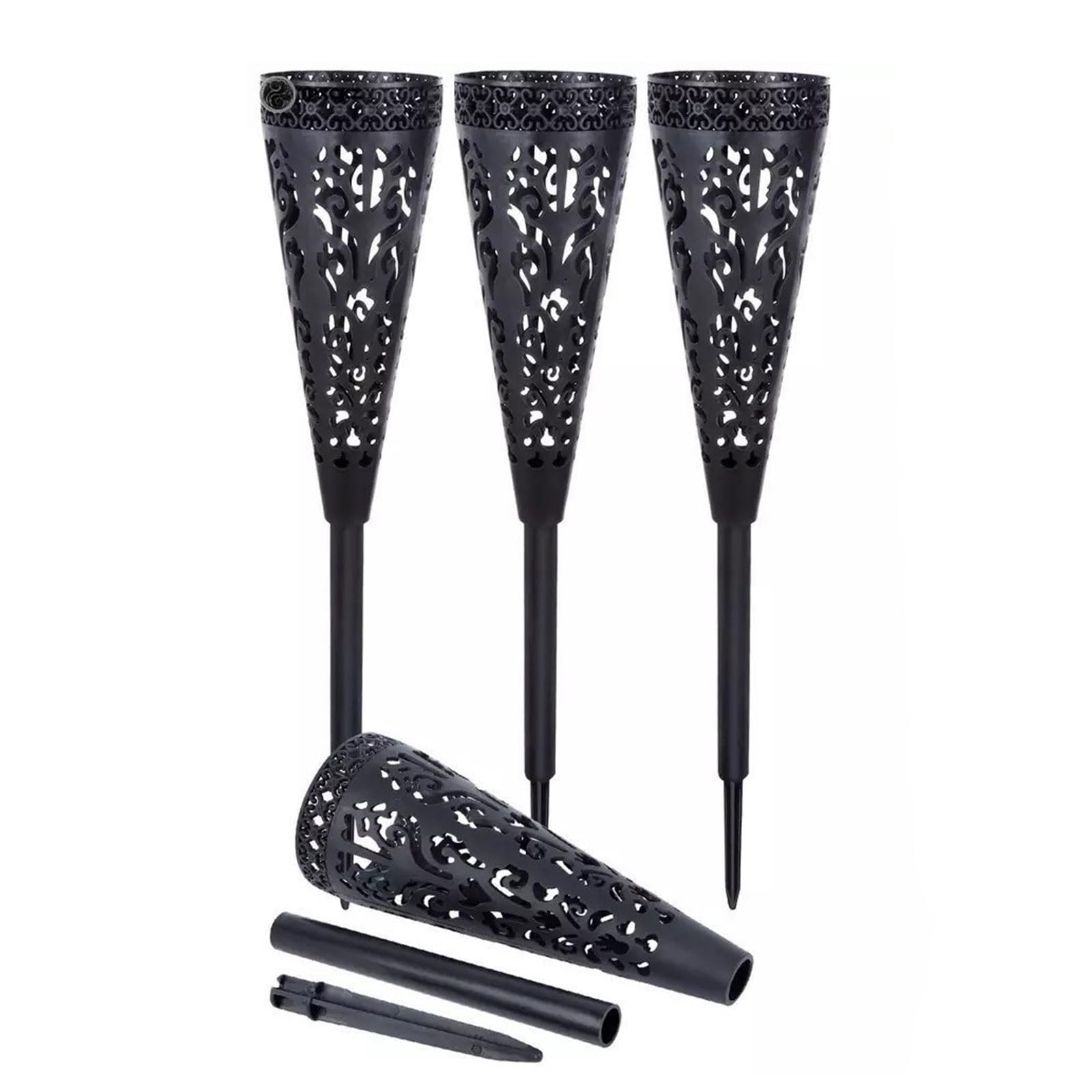 2 / 4Pcs Cemetery Vase with Spikes Grave Vase Flower Holder for Garden Graveside Decors Displays