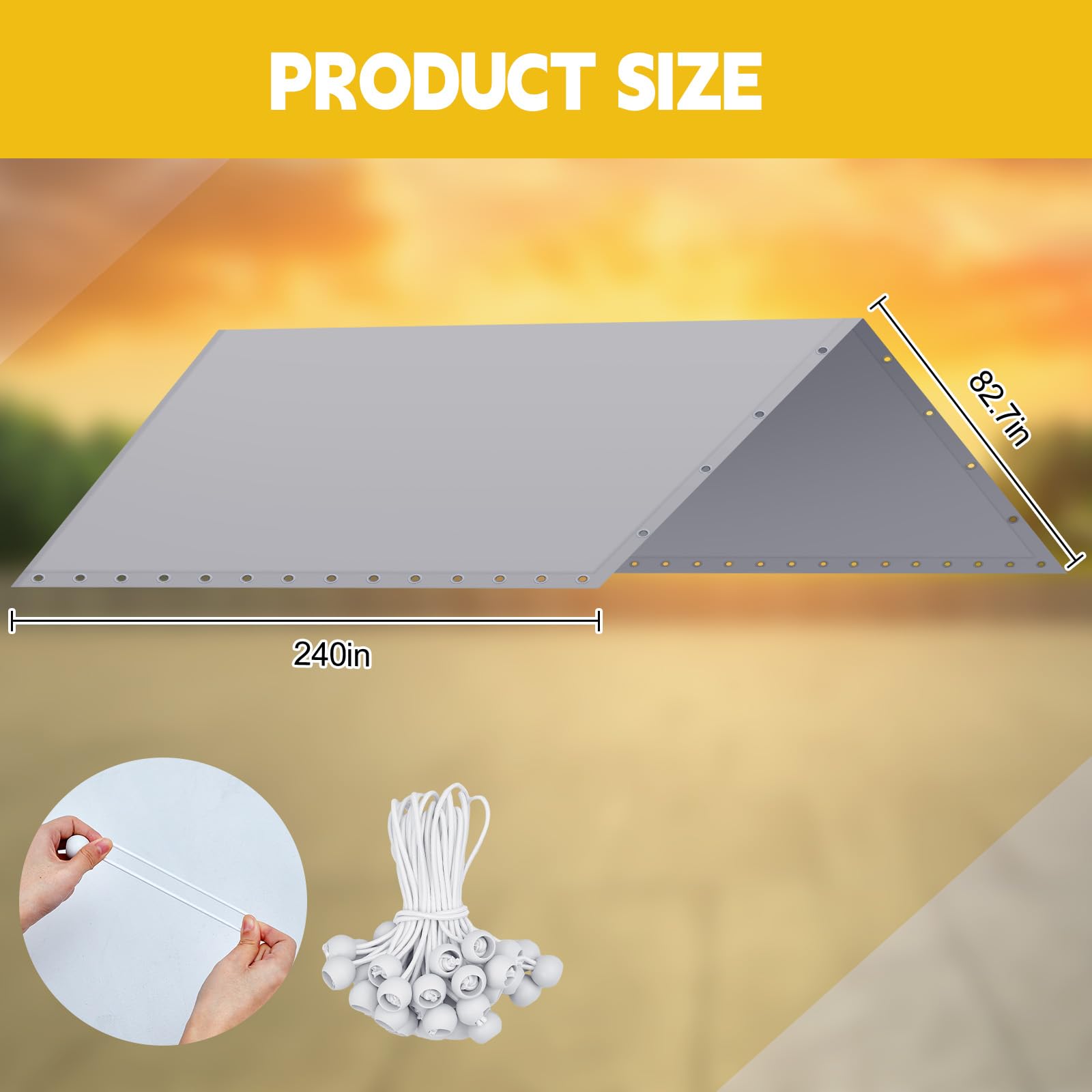 Canopy Replacement Top - 12x20 ft Grey -2