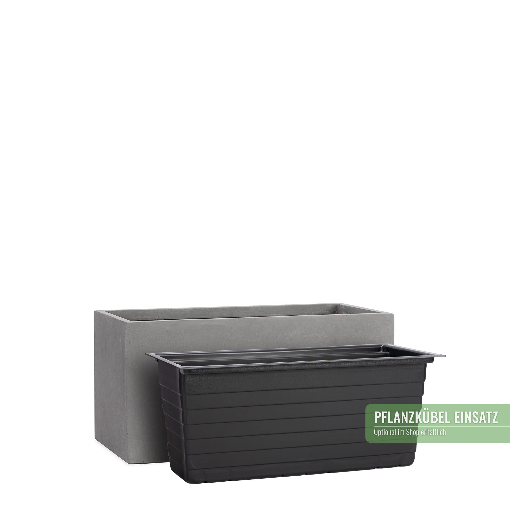 Pflanzwerk® Pot de Fleur Tub Jardinière Gris 30x60x30cm *Résistant au Gel* *Protection UV* *Qualité européenne*