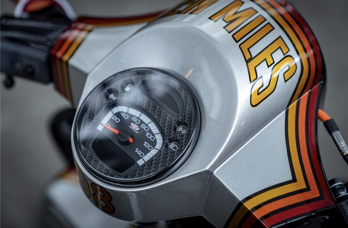 Contachilometri contagiri SIP 50000223 2.0 CARBONIO adatto per Vespa 80 125 150 200 PX E arcobaleno