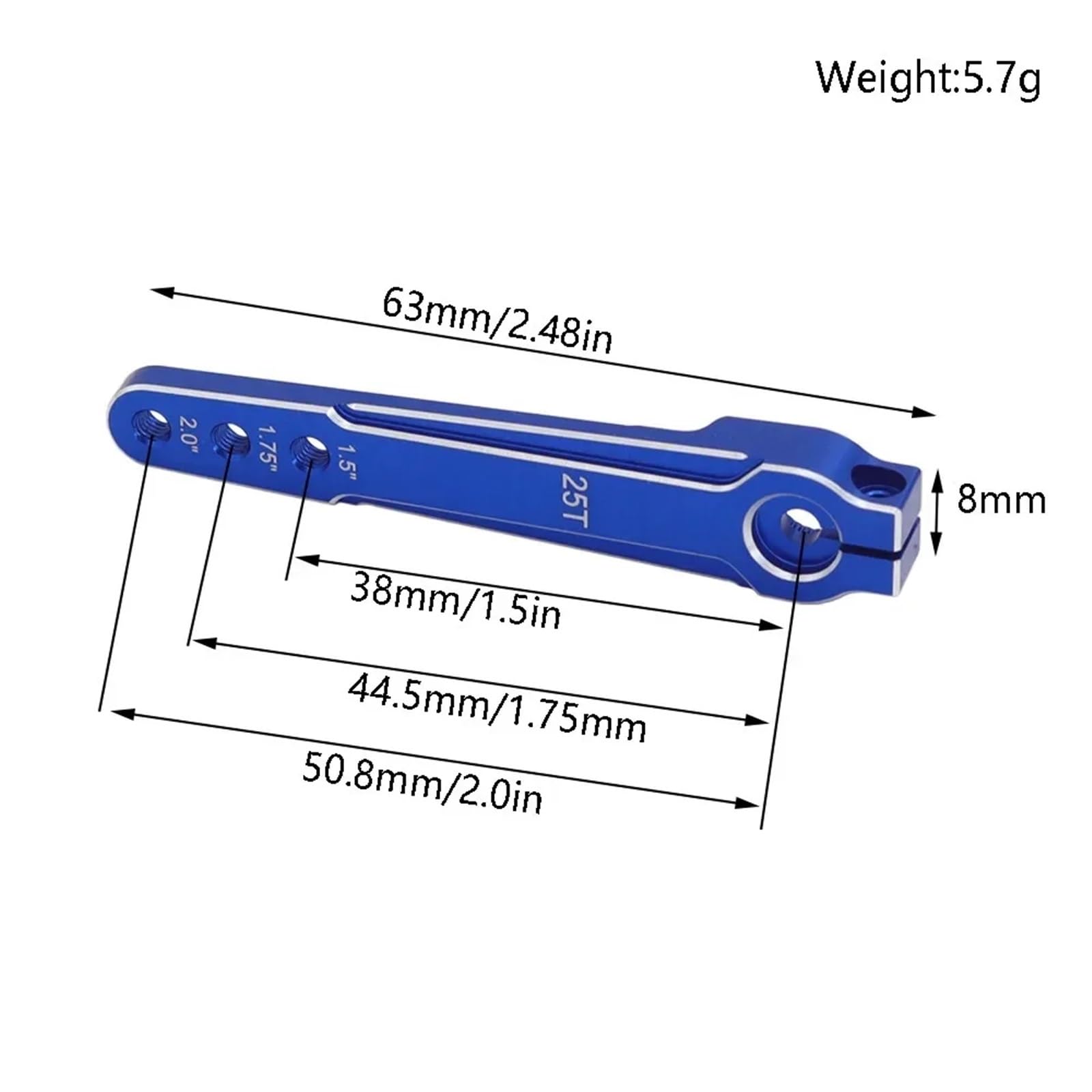 RC Crawler Modelle Teile Für SCX10 Aluminium 25T Erweiterte Lenkung Servo Arm Horn M3 3 Loch RC Auto Flugzeug Für Schaukel Teile Modell Zubehör(Blue)
