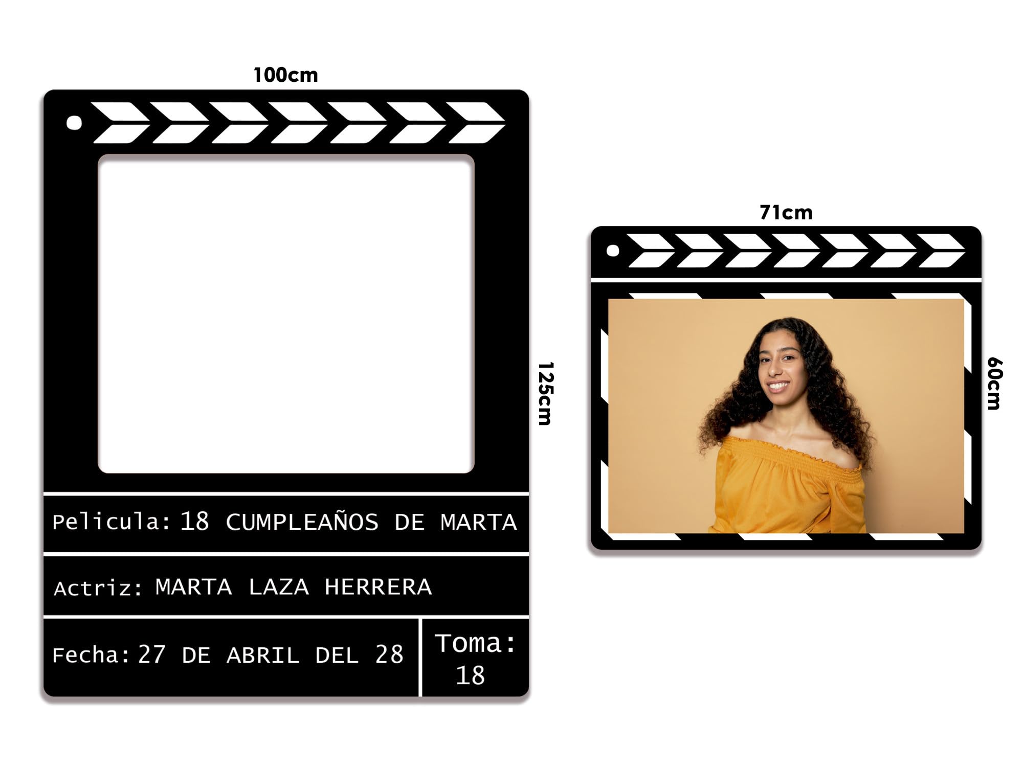 Photocall + Cartel en Pegasus Cine Cumpleaños 100x125cm, 71x60cm | Regalos Personalizados para Cumpleaños