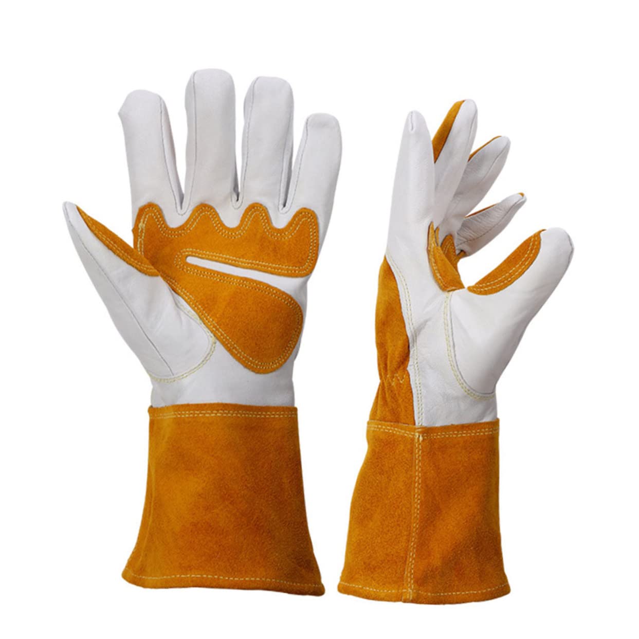 Toddmomy Guantes De Jardinería De Piel De Oveja Guantes De Trabajo Ajustables Muñeca Para Trabajar Al Aire