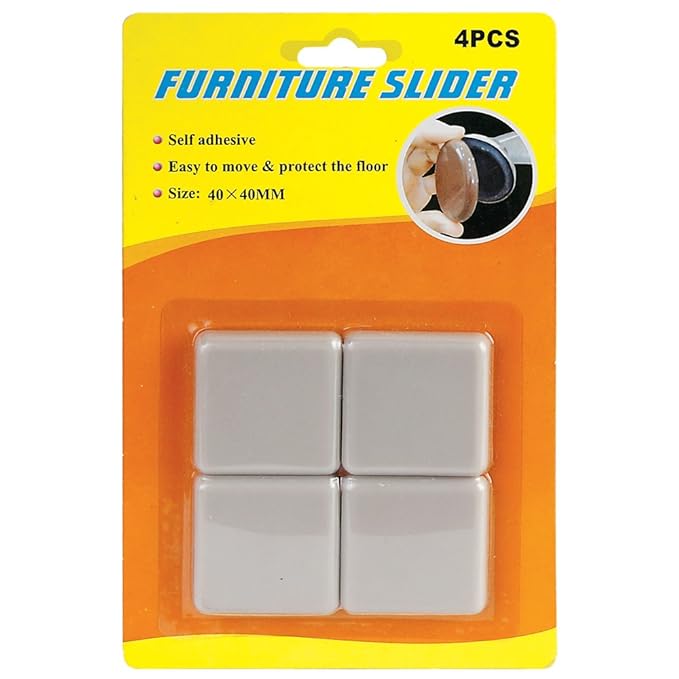 Buy Primeway® EVA Square Moving Furniture Sliders | 40×40 mm | Ivory | 4 Pieces Set at Rs. 369
