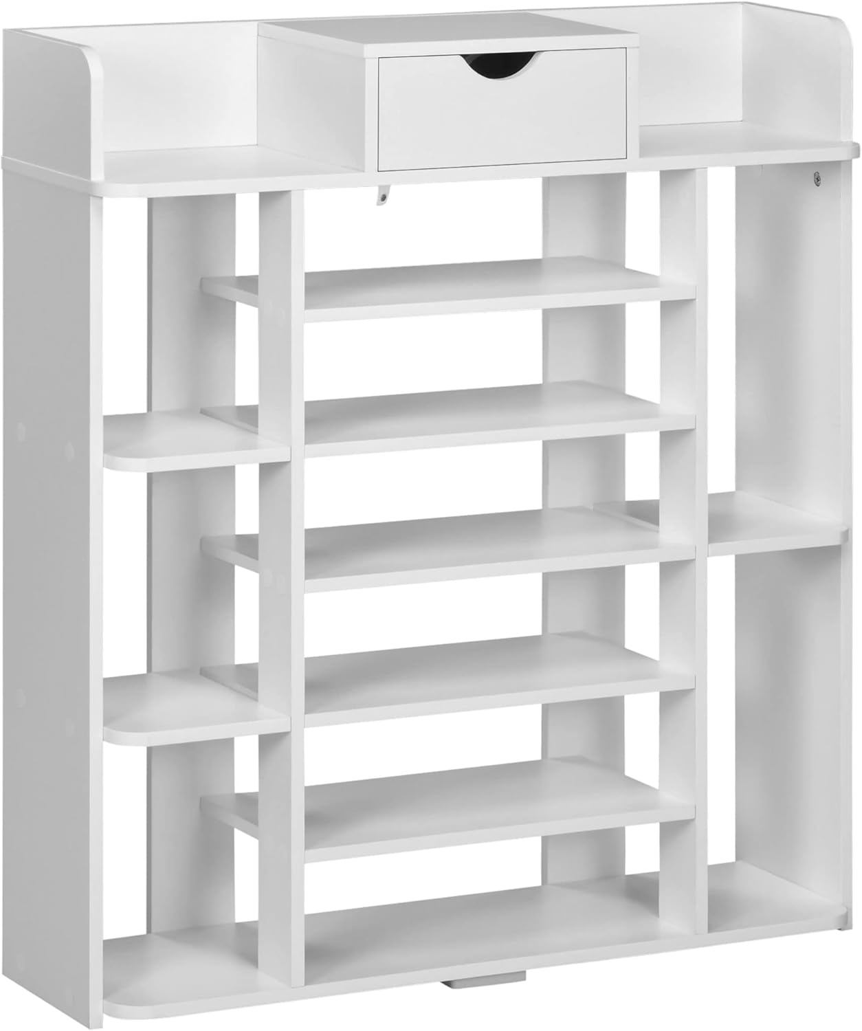 7Tier Shoe Rack, Shoe Storage Organizer with Drawer and 11 Open