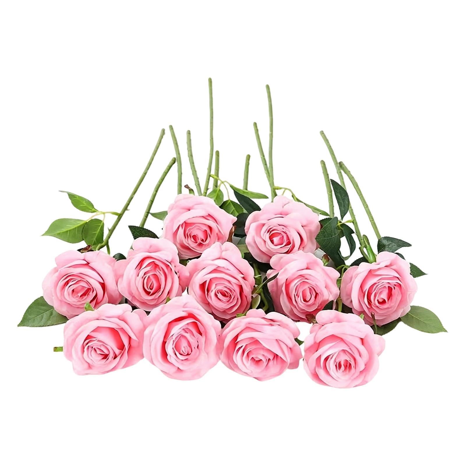 Bouquet di fiori artificiali, 60 pezzi, rose di seta, per matrimoni e decorazioni