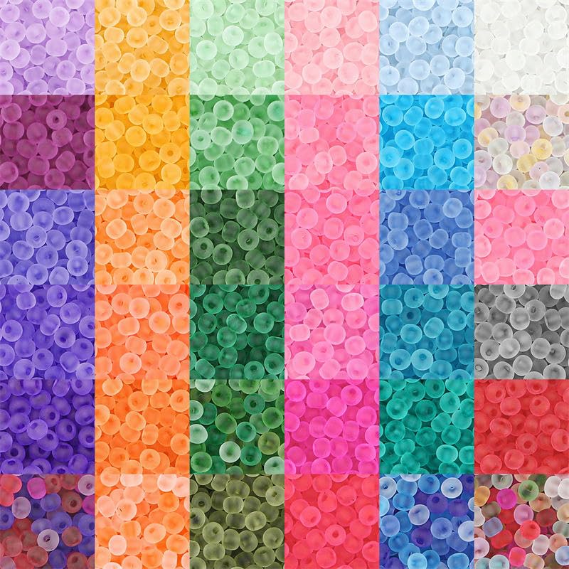 4500-30000 szt. 2/3/4 mm Mate szklane koraliki z nasionami do produkcji biżuterii kucyk koraliki ryżowe mini koraliki nasiona do bransoletki DIY koraliki perłowe nasiona