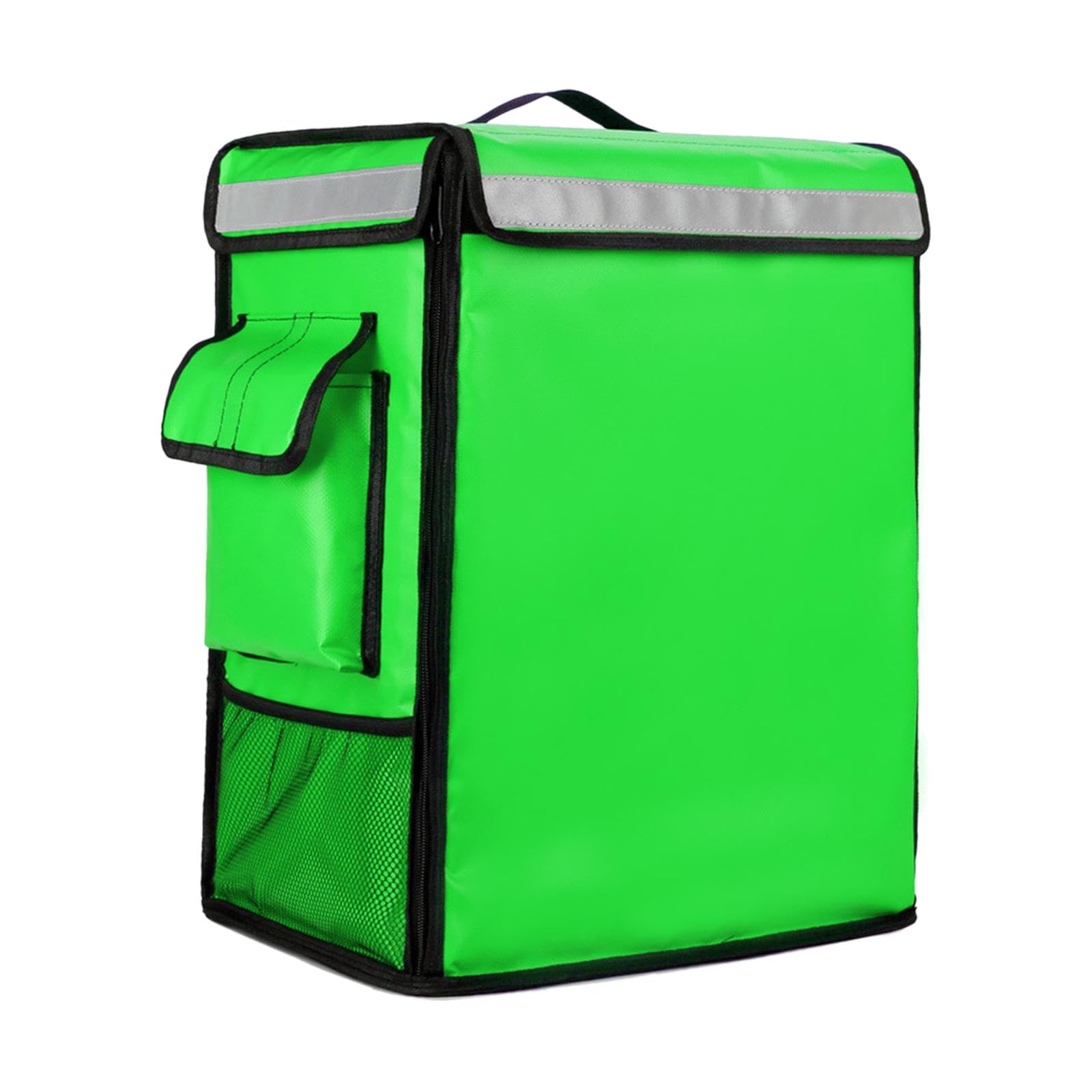 Sharplace Mochila Isotérmica para Reparto de Comida, Bolsa Térmica para Alimentos Fríos Y Calientes, Bolsillos de Malla, Bolsas para Reparto de Pizza, Calentado, Verde, Individual