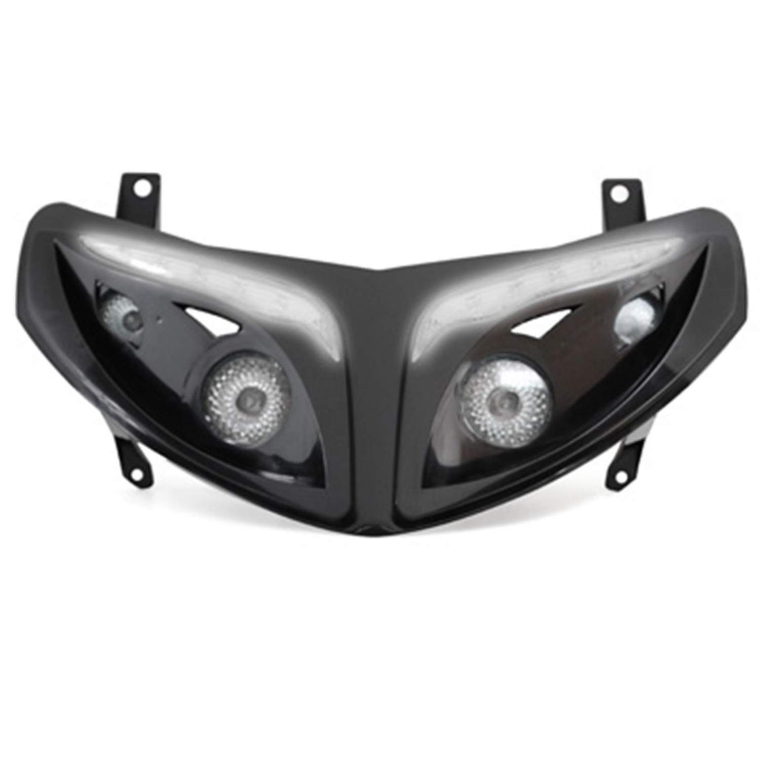 Replay Double Optik rr8 für Peugeot 50 Speedfight-Ii Schwarz Mit LEDs Weiß