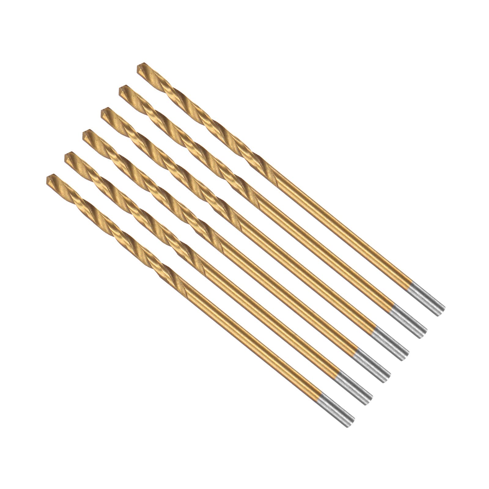 Punte Trapano Elicoidali 1.6mm HSS Titanio - 6 Pezzi, Per Acciaio Inox E Metalli