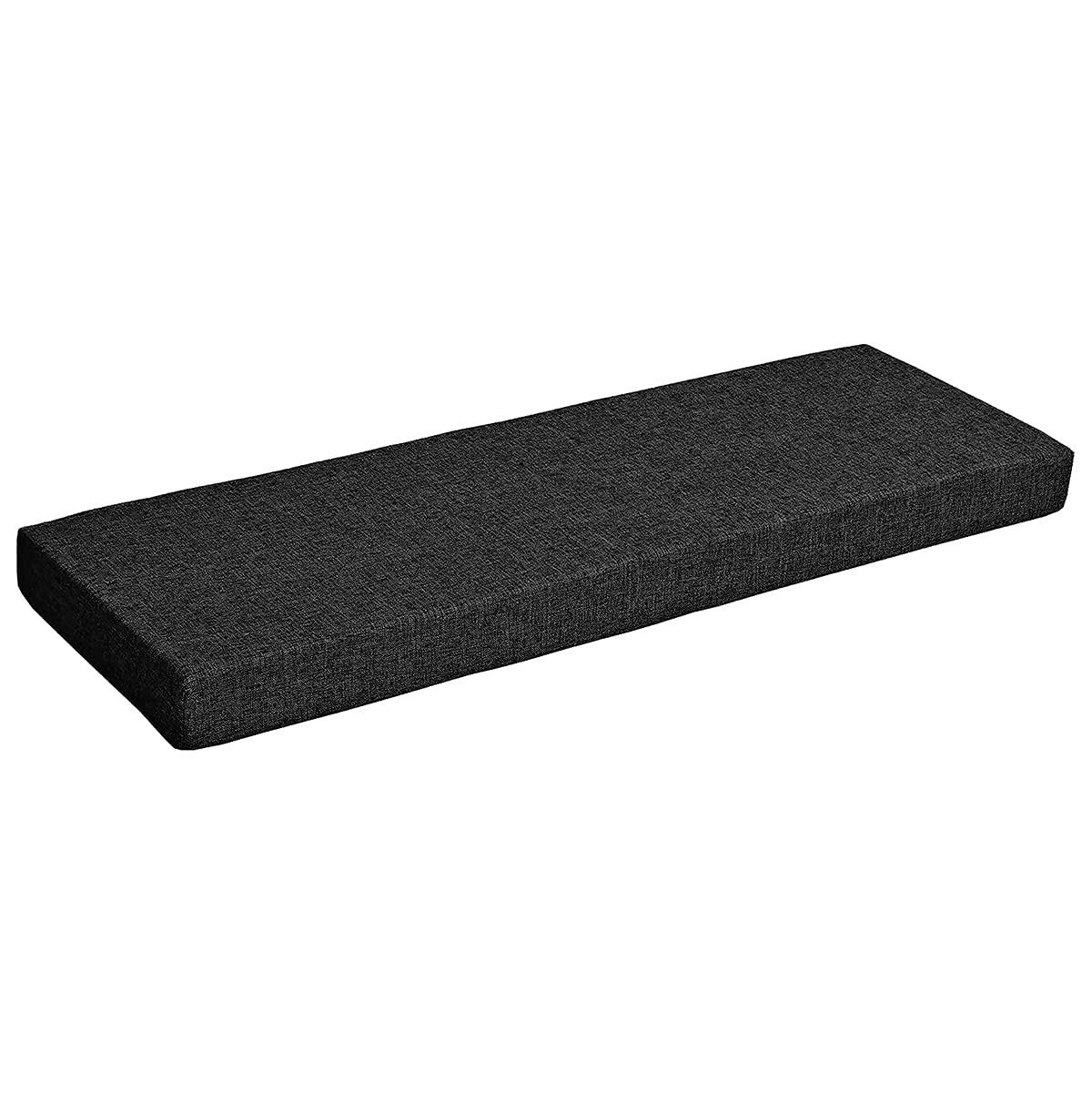 Poduszka na ławkę ogrodową, na 2-3-osobową, prostokątne siedzisko 100/120 cm, grubość 5 cm, na taras i do jadalni we wnętrzu, 60 x 30 x 5 cm, kolor: czarny