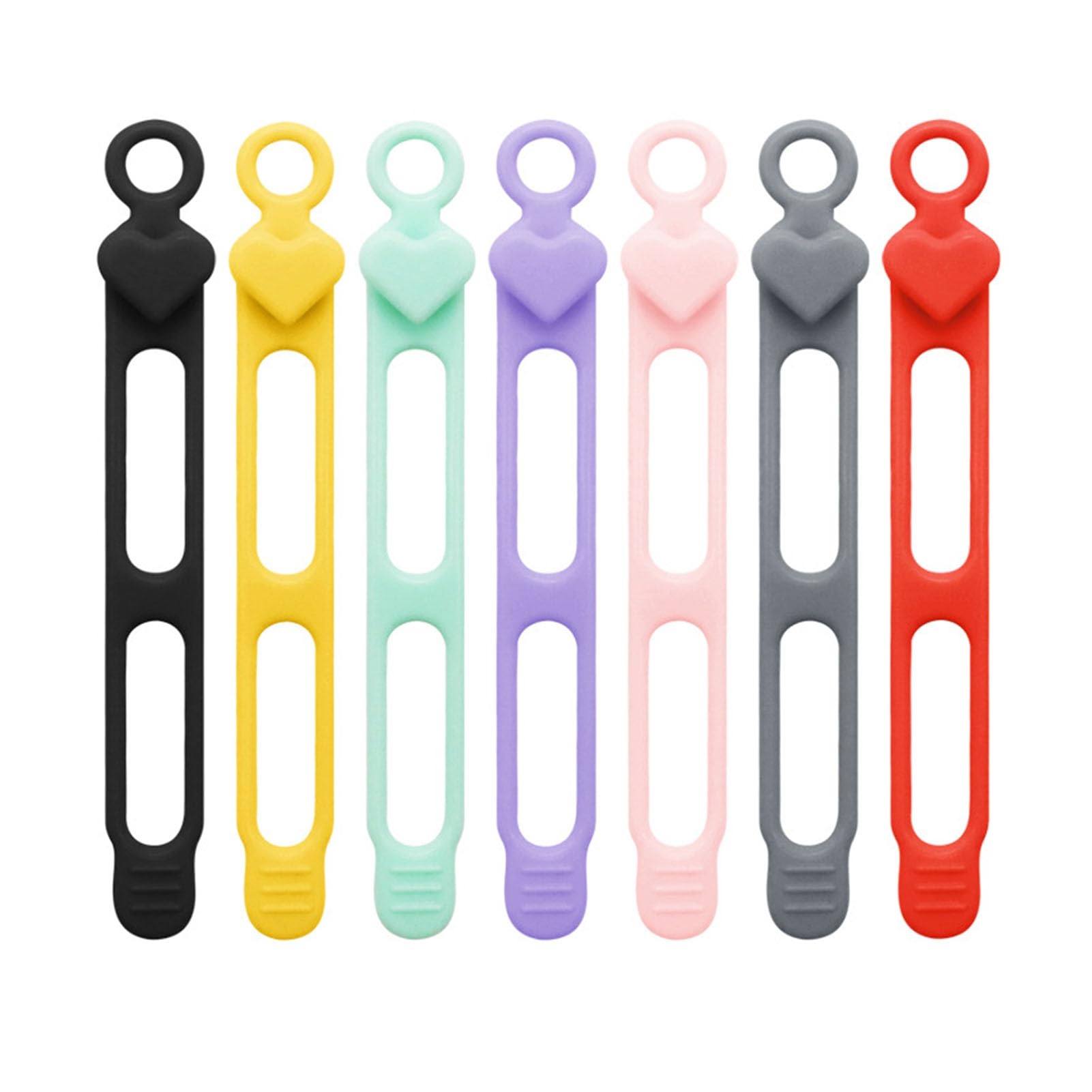 Zentriva Silicone Cable Ties, Reusable Wire Management Straps for Desk