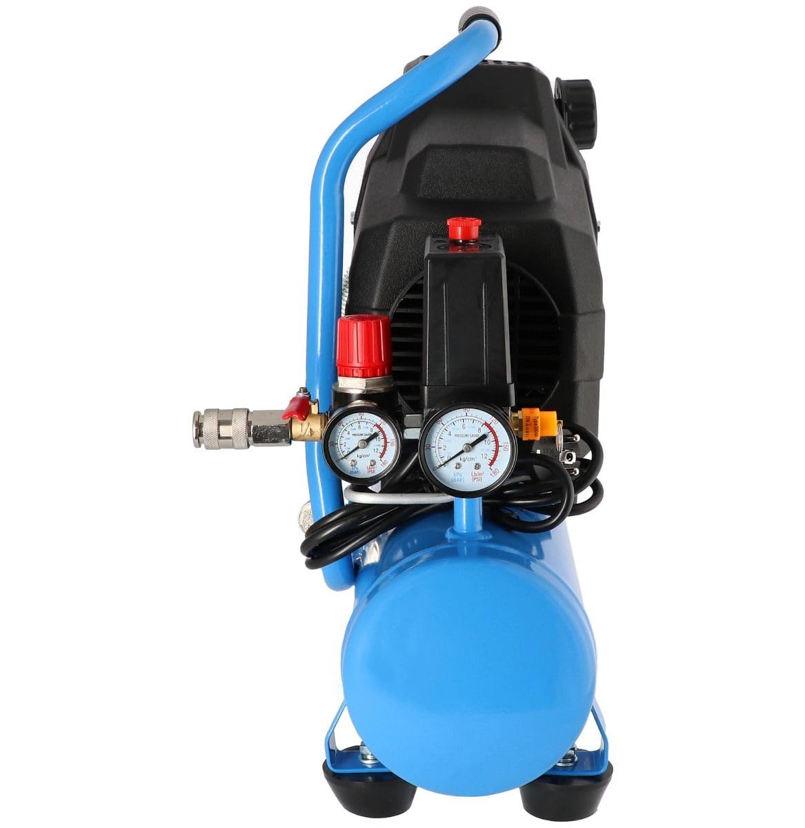 AIRPRESS Compresor de aire H 185-6 8 bar 1.5 CV 82.3 l/min 6 Lts. Compresor de aire pequeño con aceite - Compresor doméstico movil