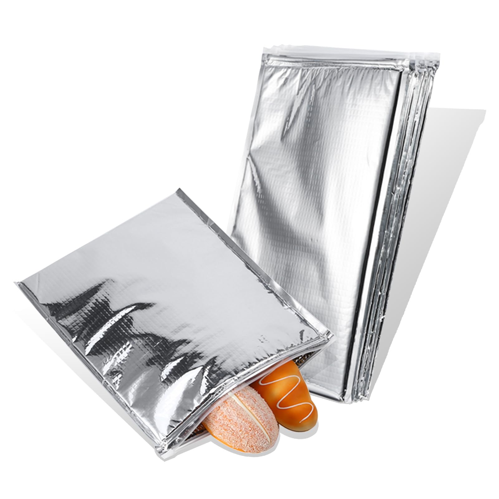 Sac isotherme pour aliments, et isolante avec feuille d'aluminium, fermeture à glissière étanche, résistant à l'humidité,pour pique-nique, déjeuner, voyage, camping et conservation des aliments