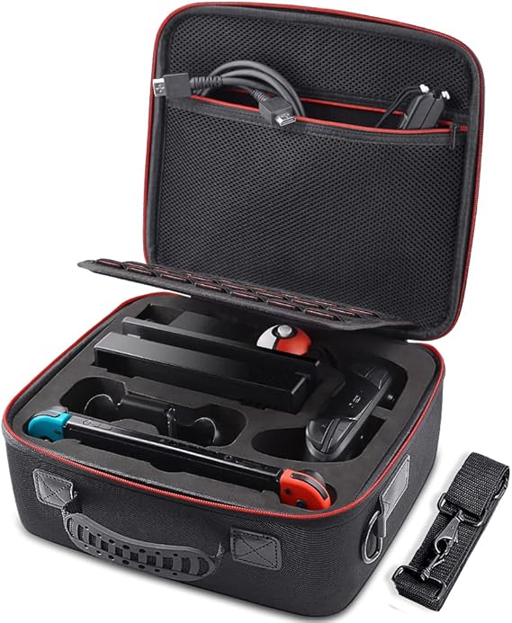 VORI Carrying Case for Nintendo Switch/Switch OLED Model (2021), Hard Travel Storage