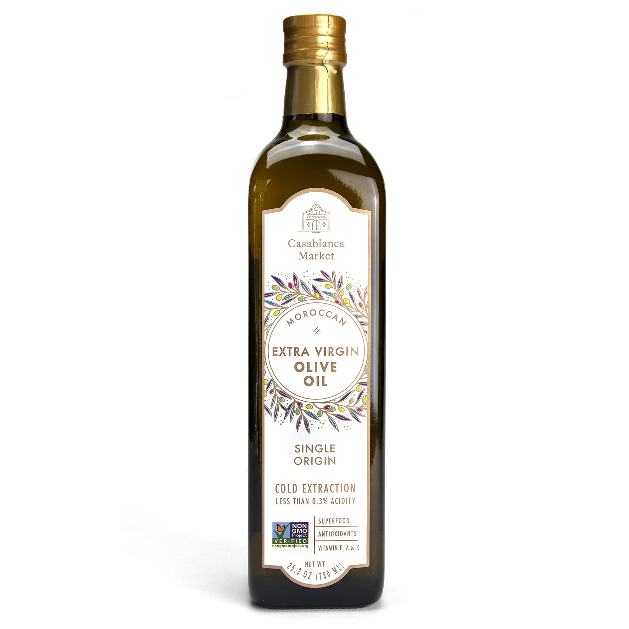 Buy Casablanca Market Moroccan Olive Oil Extra Virgin Cold Pressed Olive Oil (Olive) Morocco