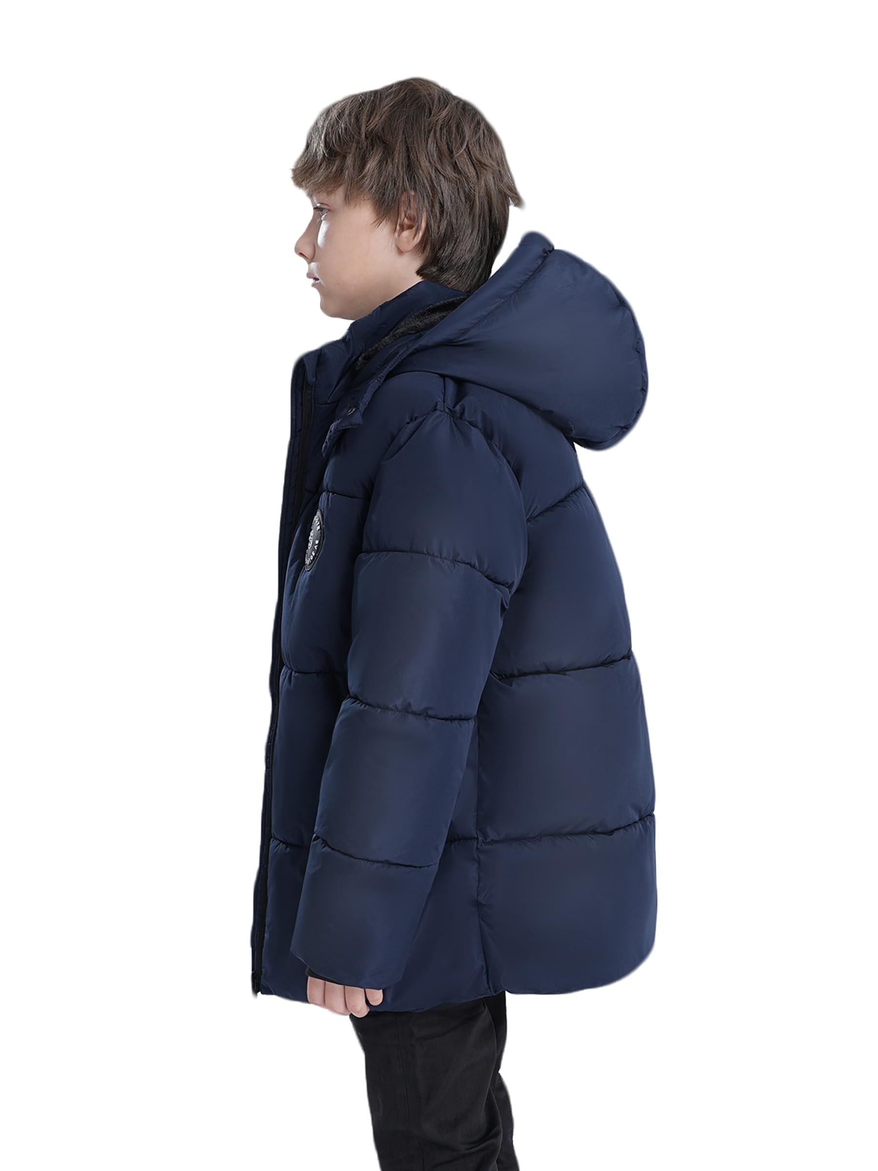 SOLOCOTE Cappotto inverno per ragazzi con fodera in fleece pesante idrofugo antivento con cappuccio Parka per bambini