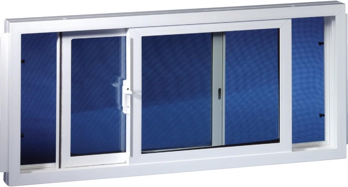 DUO-CORP. 31.875 in. W. x 15.5 in. H White Vinyl Double Slide Basement Window - 1 Each