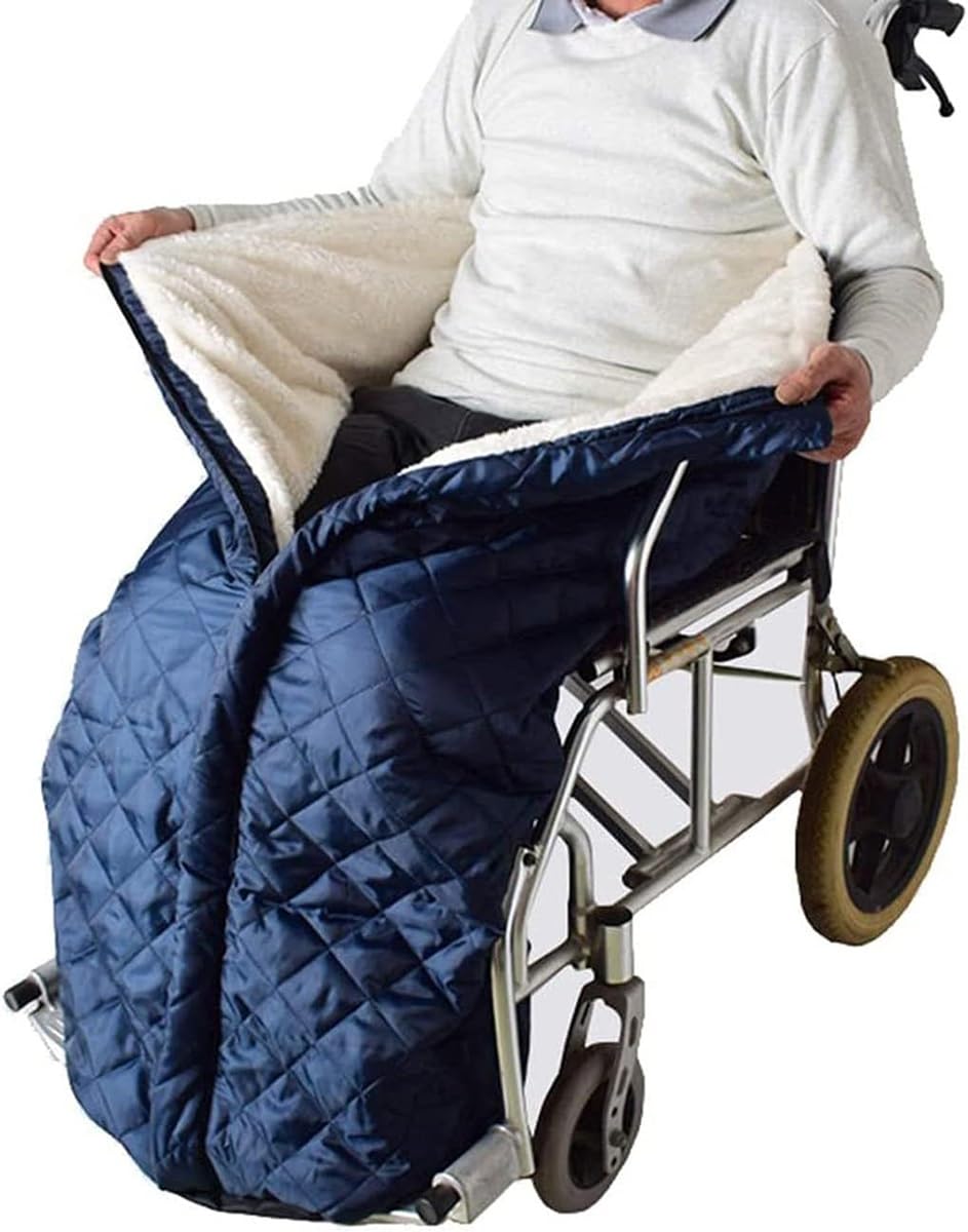 Manta con cremallera para silla de ruedas Manta con cremallera para piernas Manta con cremallera para regazo Funda para silla de ruedas para la parte inferior del cuerpo para personas mayores Fun