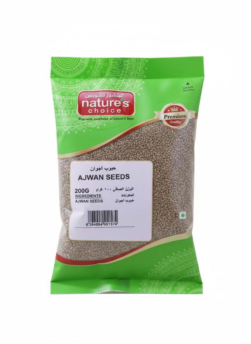 Natures Choice Ajwain Seed Whole 200 Gm, Green