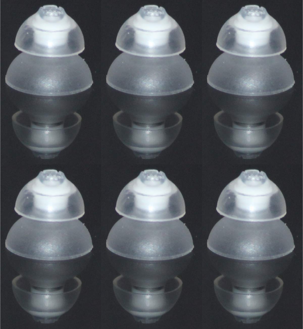 FCS Pack of 6 Click Dome for Siemens Signia RIC, Click CIC & Click ITC Hearing Aid (8/10mm Double).
