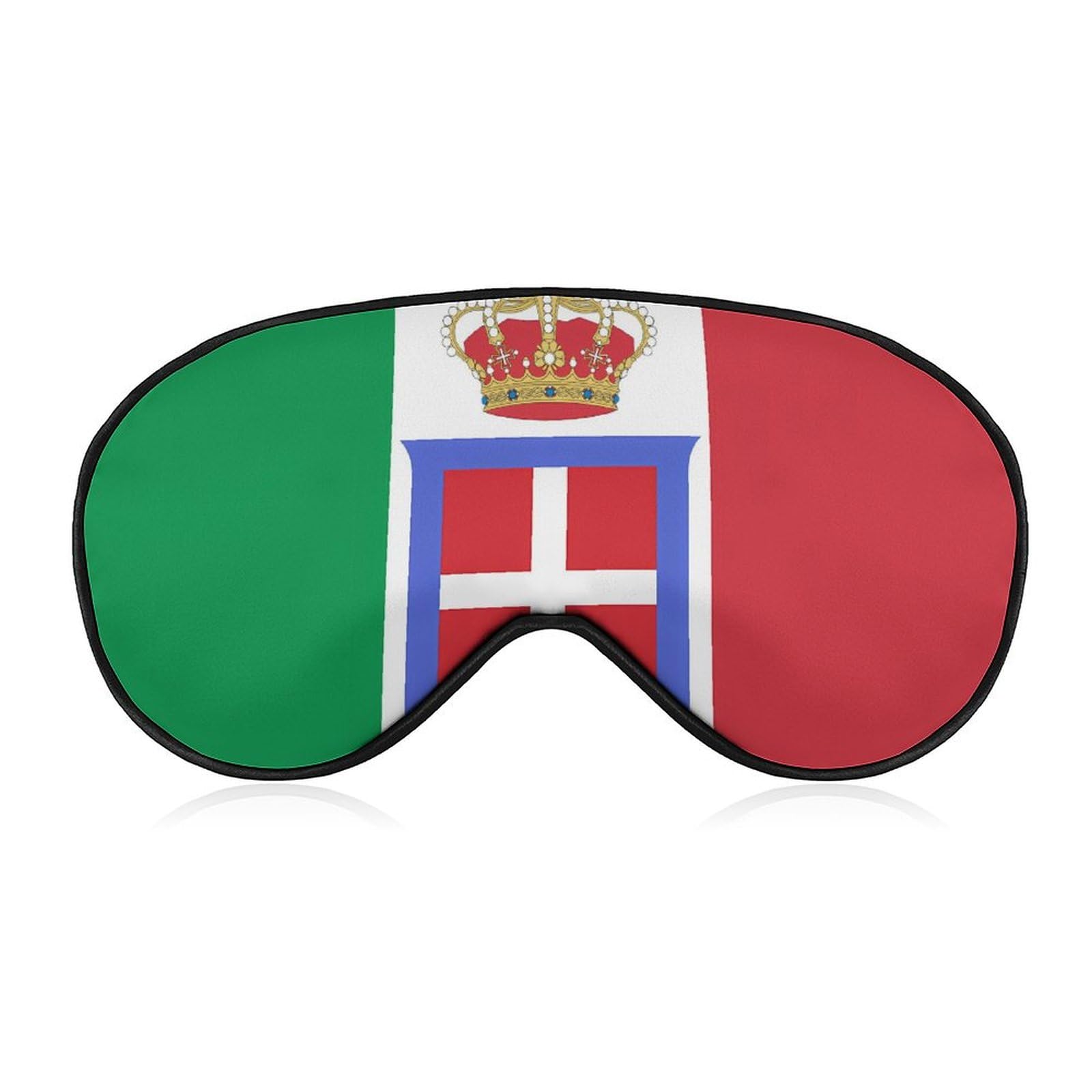 Flag of Italy (1861-1946) Crowned Sleep Mask Eye Shade Cover Adjustable Strap for Travel Lunch Break Women Men