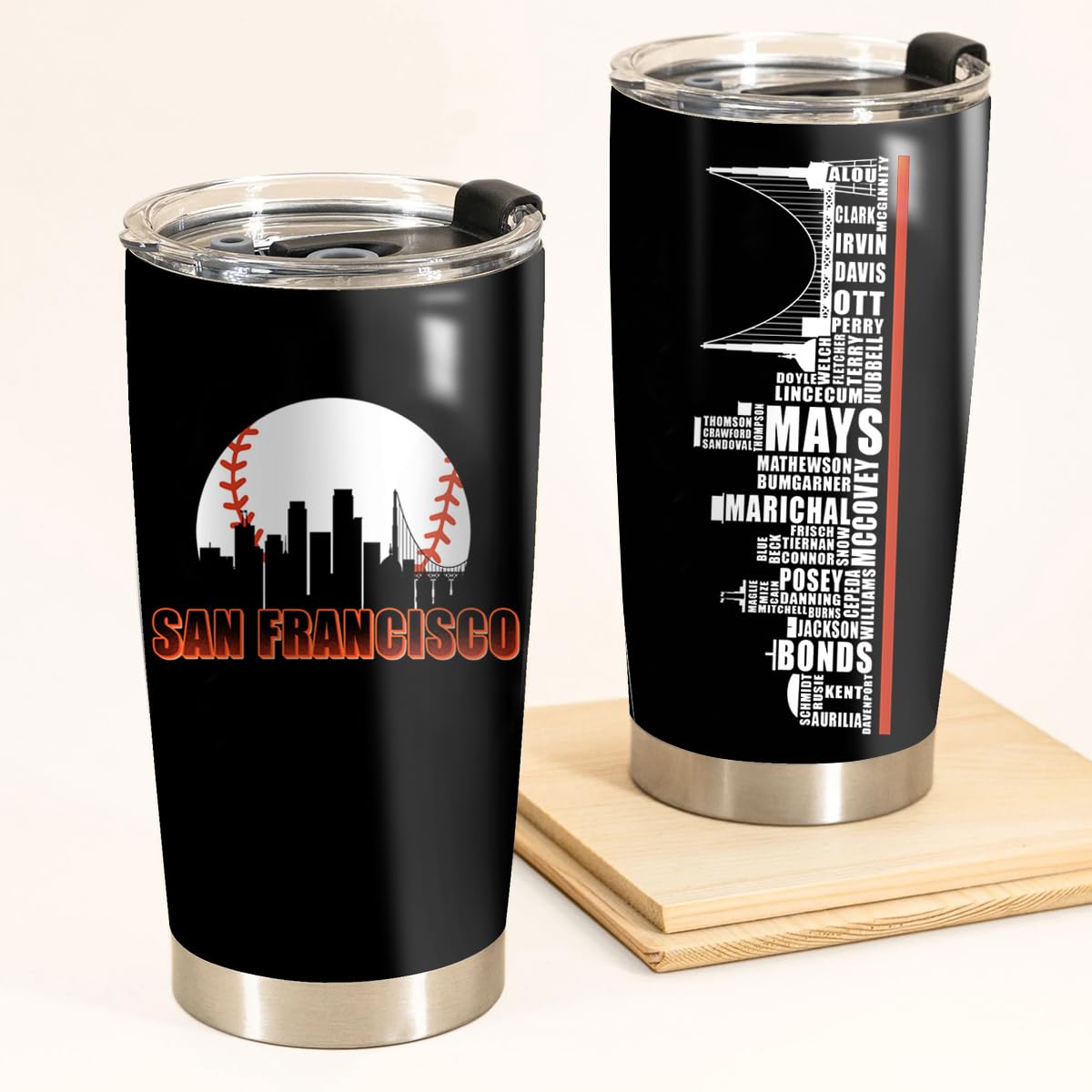 Schian New York Skyline Legends Baseball Tumbler - Coffee Mug Insulated